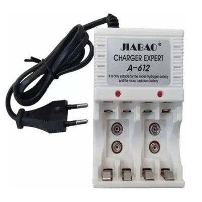 Carregador De Pilha Aa Aaa Bateria 9v Recarregável Bivolt 612