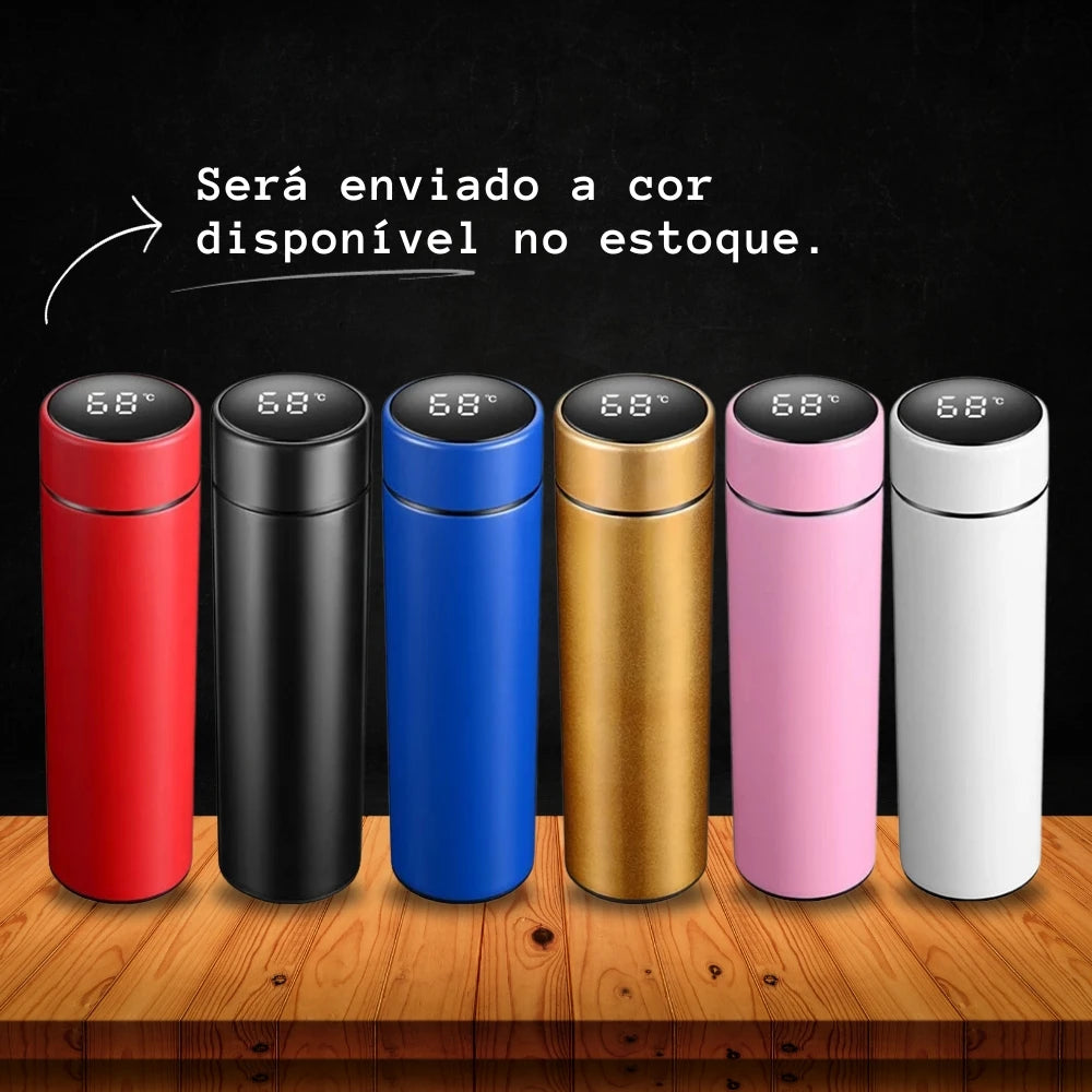 500ml Vacuum Thermal Bottle with Digital Temperature Display and Tea Support-Leaker Proof-Water Bottle