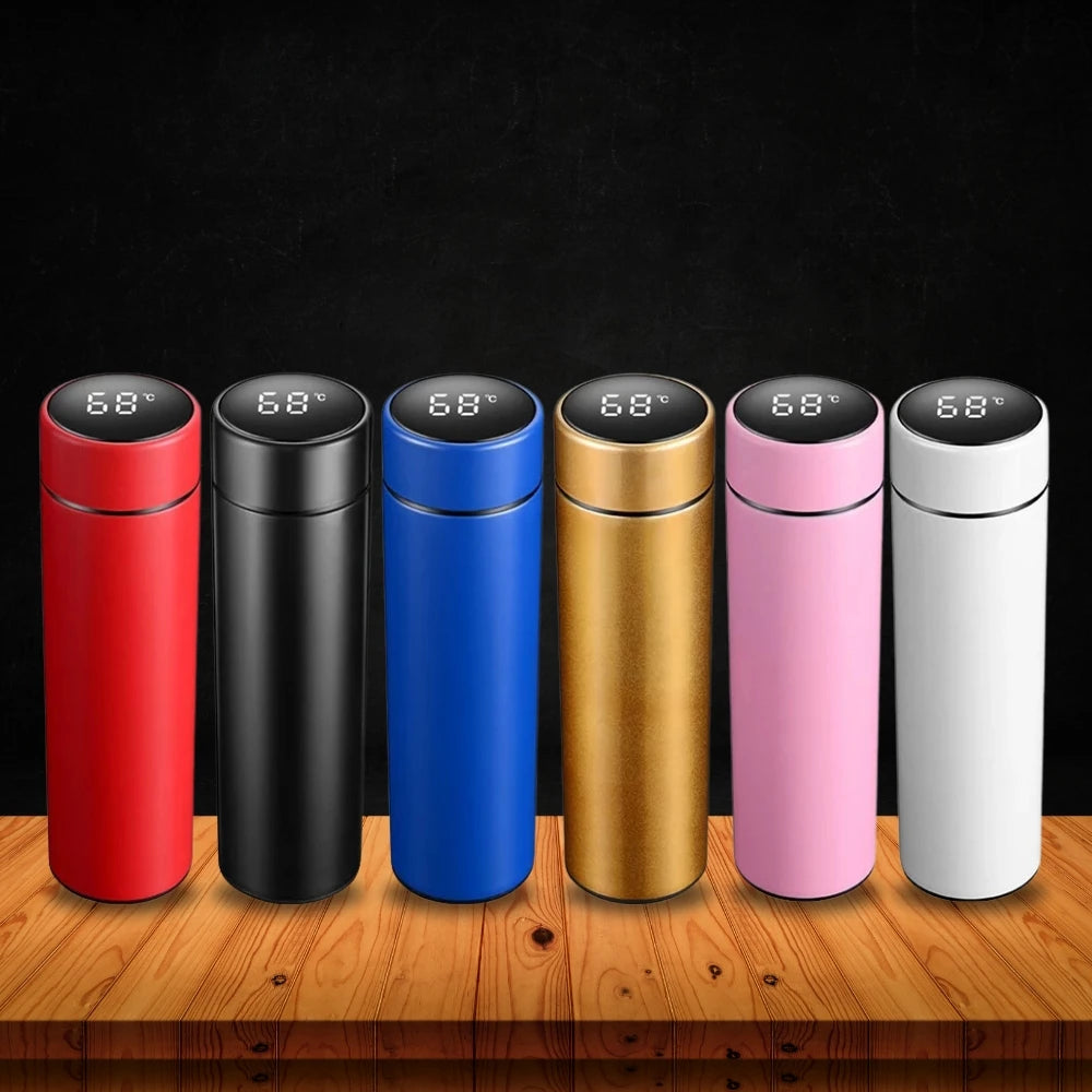 500ml Vacuum Thermal Bottle with Digital Temperature Display and Tea Support-Leaker Proof-Water Bottle