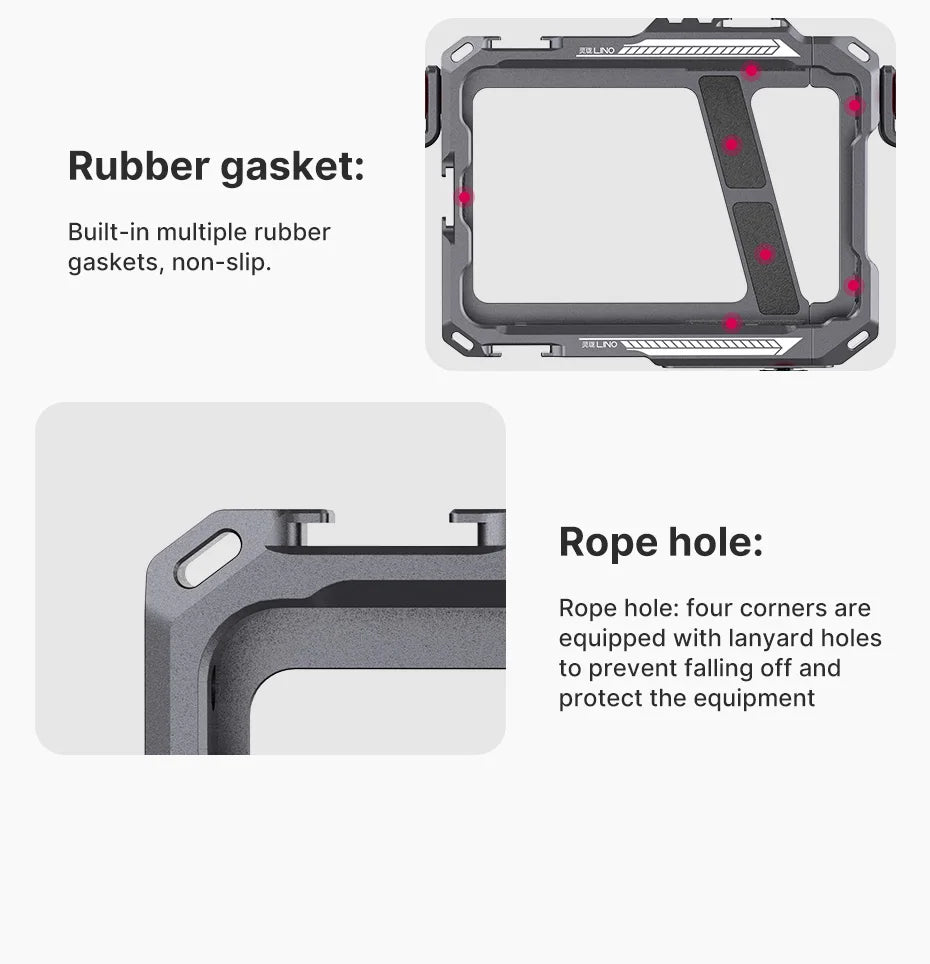 Ulanzi Lino Smartphone Cage for iPhone 16 15 14 13 X XR XS Max Mini/Pro/Pro Max Smartphone Handle Grip Phone Vlog Video