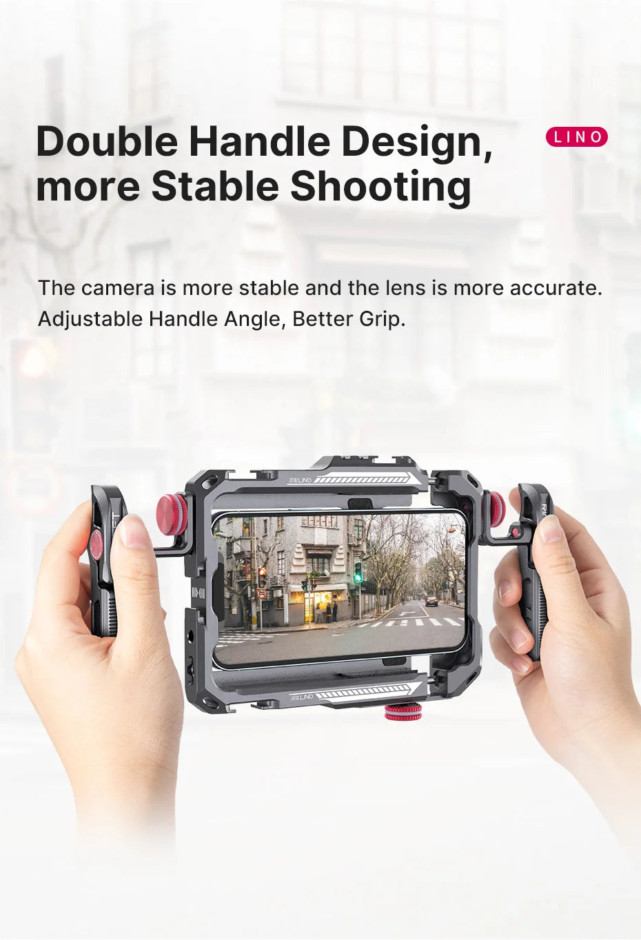 Ulanzi Lino Smartphone Cage for iPhone 16 15 14 13 X XR XS Max Mini/Pro/Pro Max Smartphone Handle Grip Phone Vlog Video
