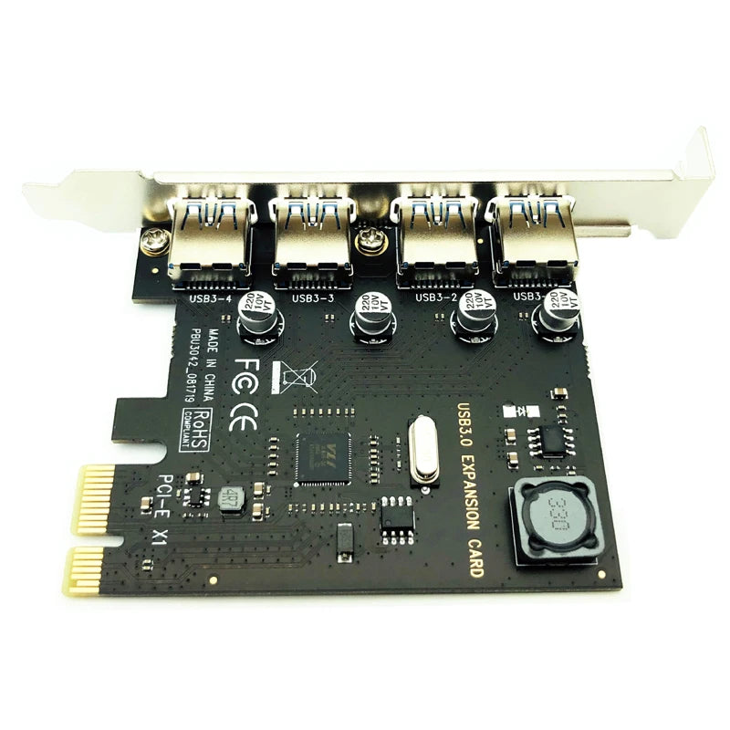 4 Port USB 3.0 PCI-E Expansion Card PCI Express PCIe USB 3.0 HUB Adapter 4-Port USB3.0 Controller USB 3 0 PCI e PCIe Express 1X