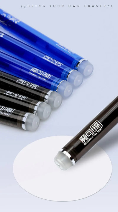 26 Pcs/Set Kawaii Erasable Pens 0.35mm Gel Pen Waterproof Gel Ink Stationery School Writing supplies for Notebook Office Student