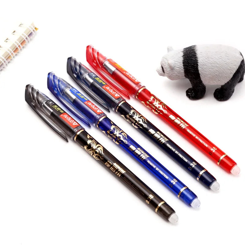 26 Pcs/Set Kawaii Erasable Pens 0.35mm Gel Pen Waterproof Gel Ink Stationery School Writing supplies for Notebook Office Student