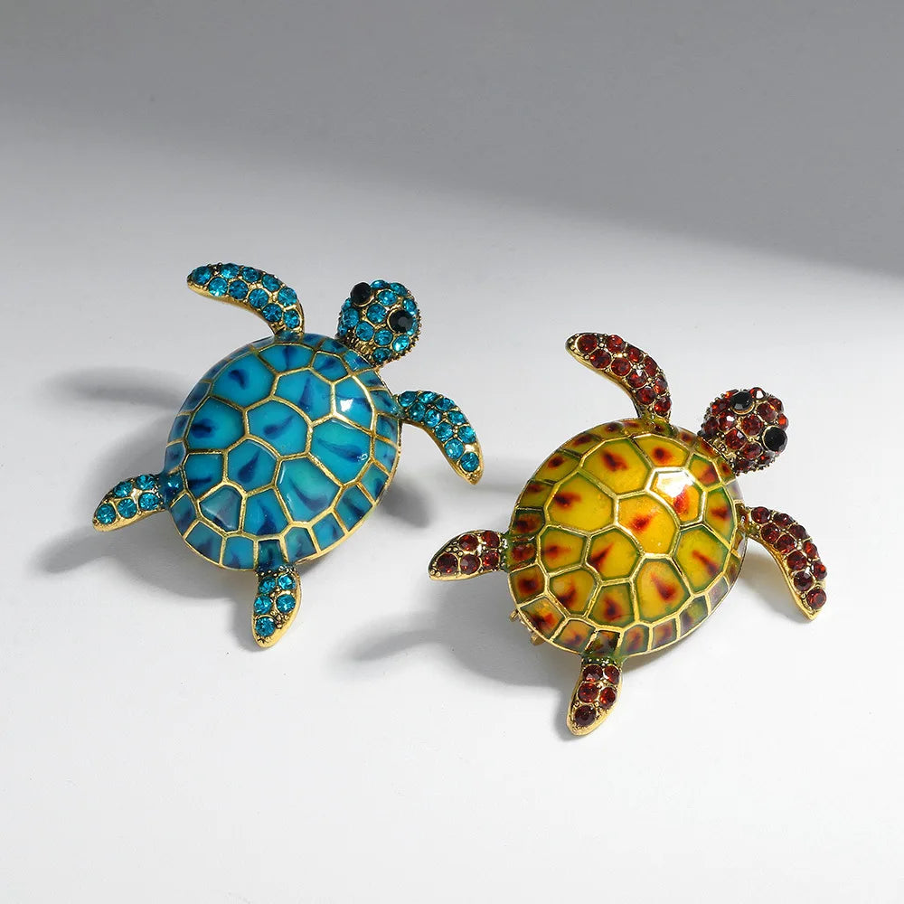 1PC Women's European and American Trend Personalized Turtle Shaped Brooch Fashion Dressing Banquet Party Festival Gift 7400