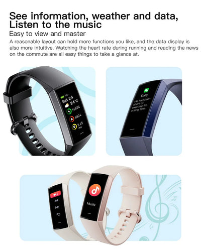 Amoled Display 1.1 Inch Women Smart Bracelet Fitness Band Watch New In Women'S Watches Pedometers For Walking For Oppo Phone