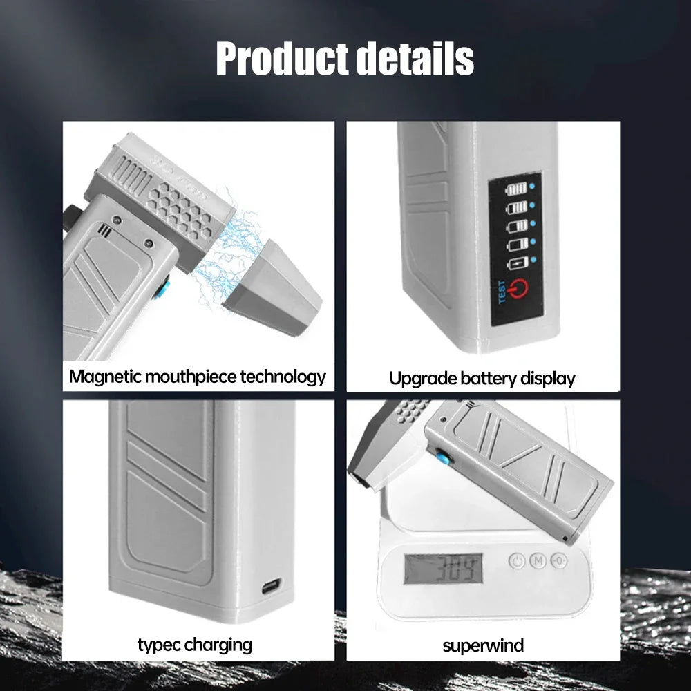 130000 RPM Mini Air Blower Handheld Electric Turbo Jet Fan Brushless Motor Violent Blower Wind Speed 52m/s Industrial Duct Fan