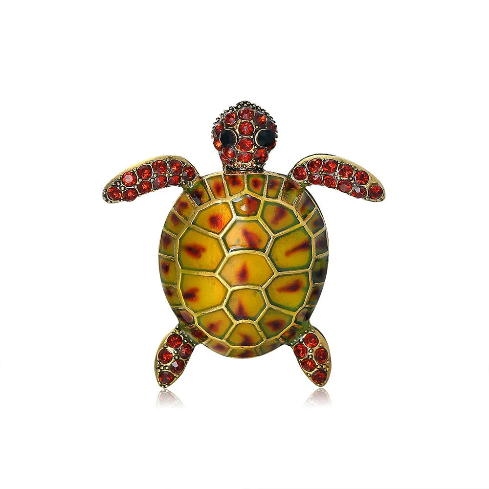 1PC Women's European and American Trend Personalized Turtle Shaped Brooch Fashion Dressing Banquet Party Festival Gift 7400