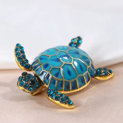 1PC Women's European and American Trend Personalized Turtle Shaped Brooch Fashion Dressing Banquet Party Festival Gift 7400