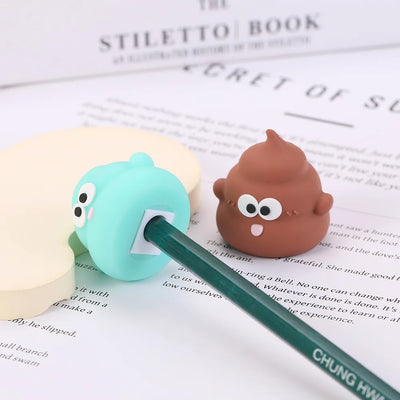 1pcs Creative Mini Cute Poop Pencil Sharpener for Elementary School Students Convenient Pencil Sharpener Children's Reward Gift