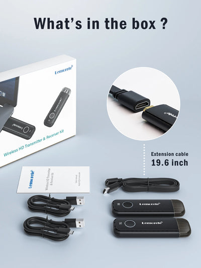 Lemorele 1080P HDMI Wireless Transmitter Receiver Wireless HDMI Video Extender kit Adapter for Laptop TV Projector Monitor