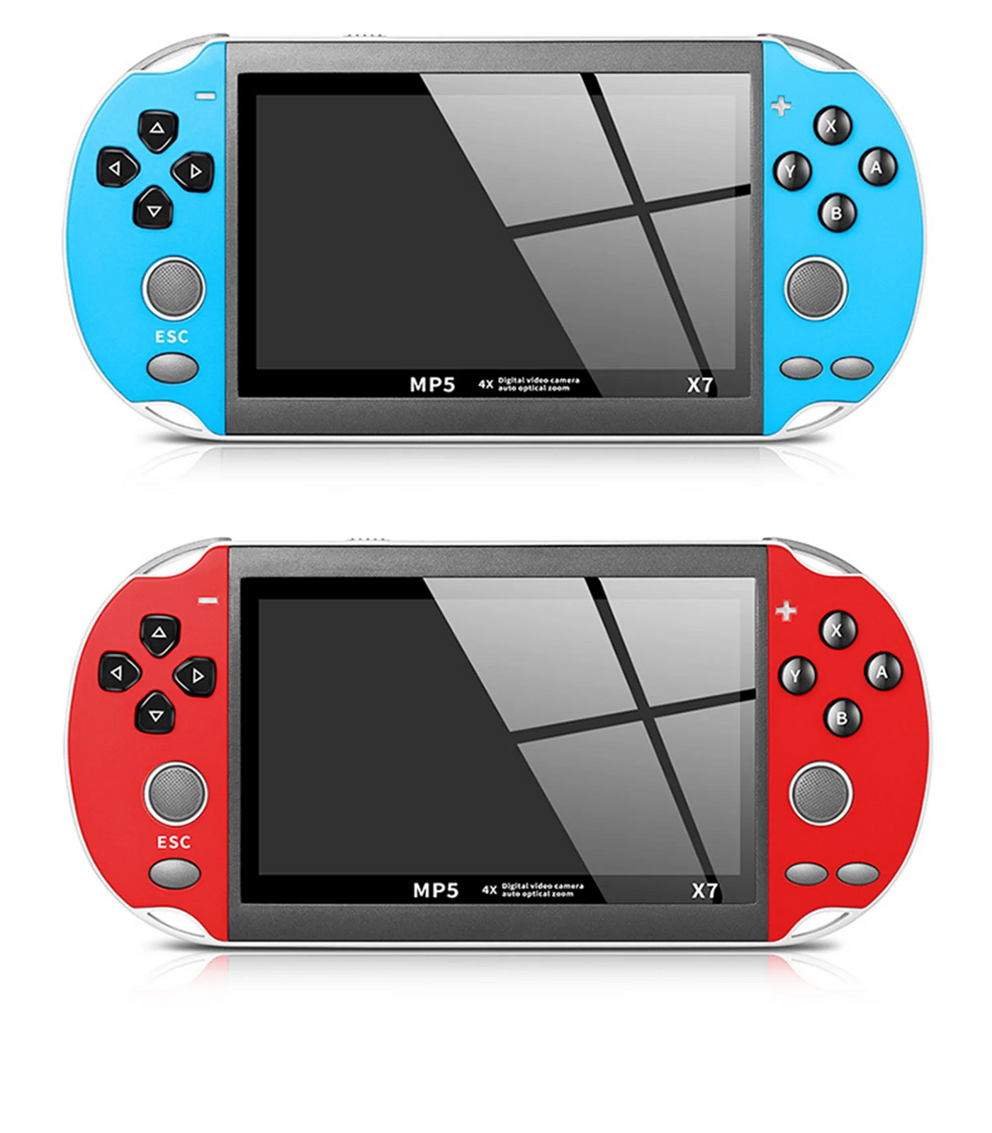 X7 Dual Joystick Handheld Game Console 4.3 Inch HD Large Screen Supports 12 Emulator Games Built-in 10000 Games