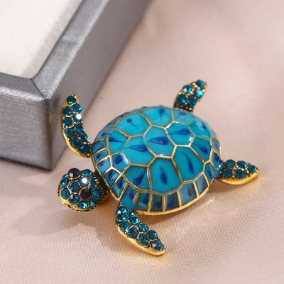 1PC Women's European and American Trend Personalized Turtle Shaped Brooch Fashion Dressing Banquet Party Festival Gift 7400