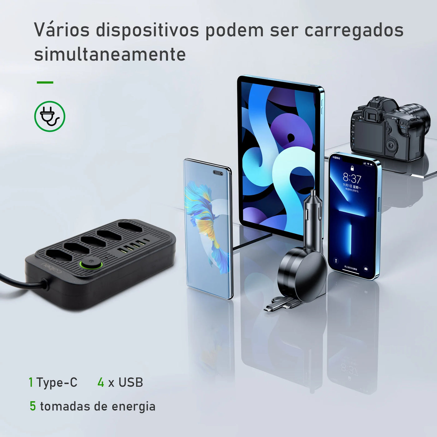 Extension, electrical extension, USB socket, power outlet line filter, 5 meters extension, electric extension, 110-220V,10A