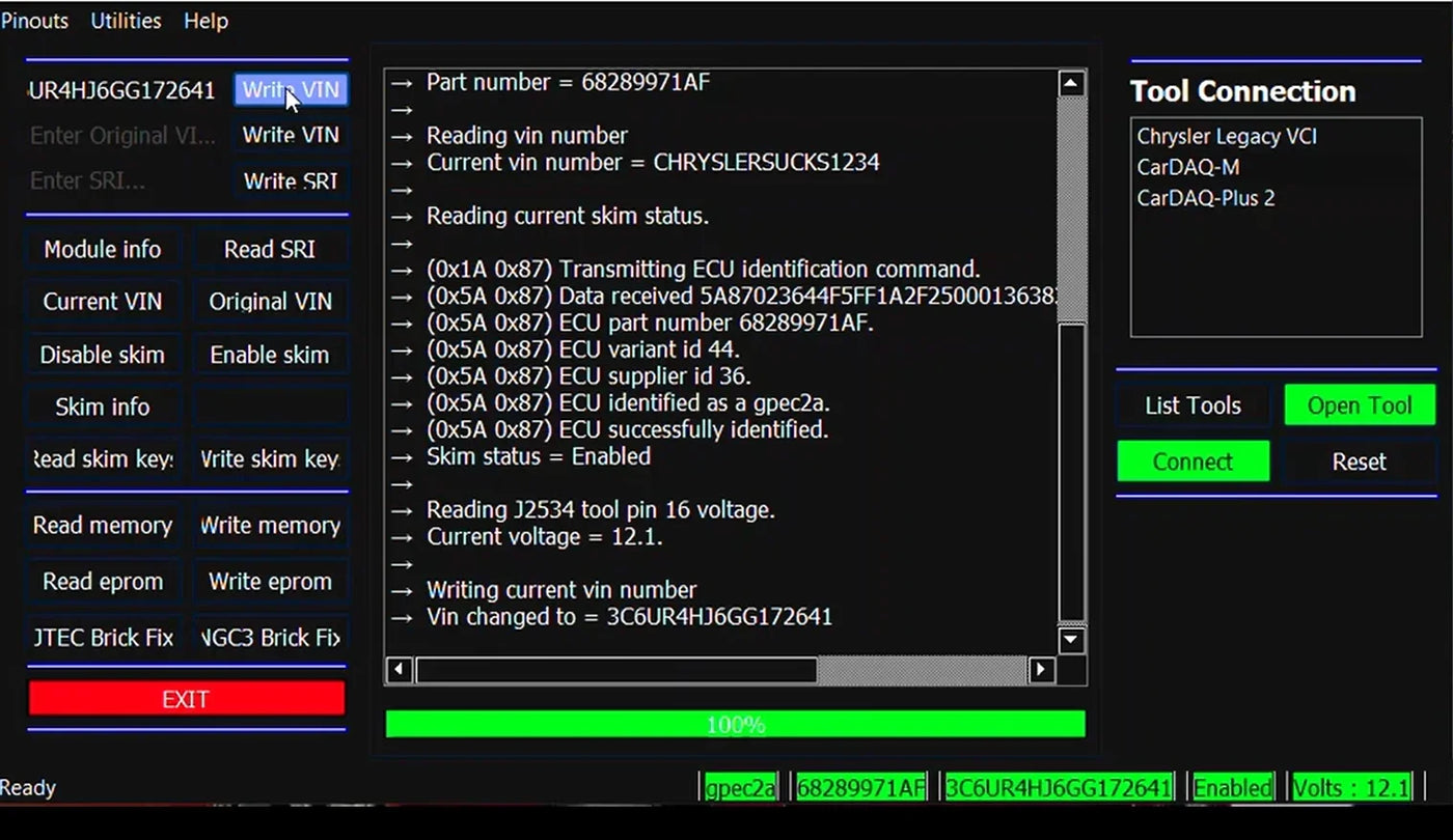 AEMT MAXX for Chrysler VIN Editor Program PCMs Edit Skim Security Use GPEC for Chrysler/Dodge/Jeep Gas Diesel 2022 Support J2534