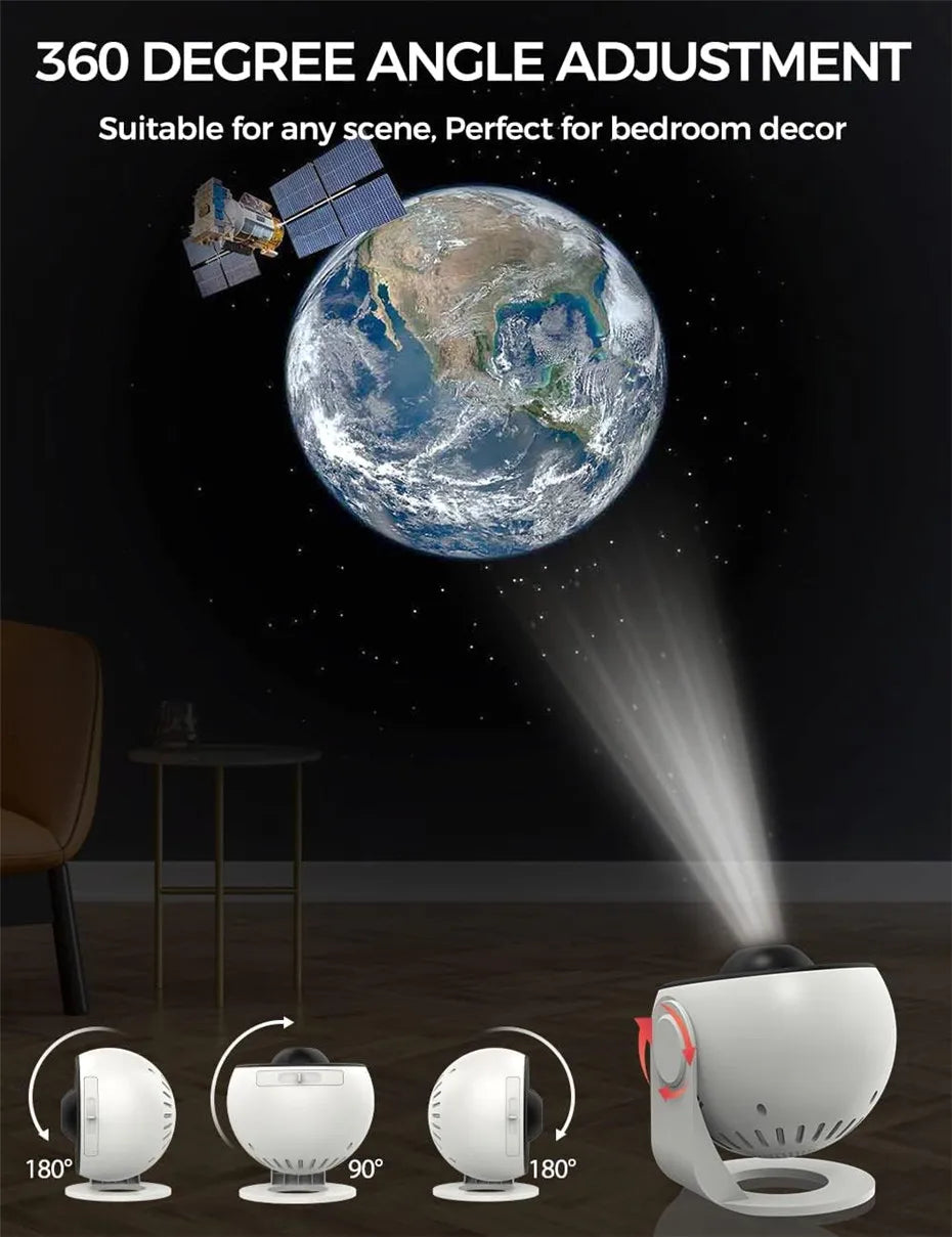 LED Night Light Galaxy Projector Starry Sky Projector 360° Rotate Planetarium Night Lamp For Room Decorative Children Kids Gift