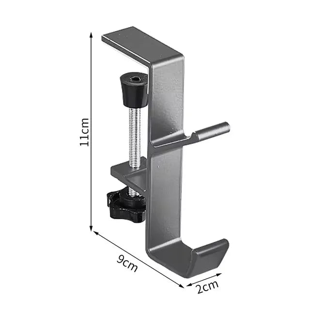 1PC Adjustable Desk Edge Hook Gaming Headset Desk Hanger Backpack Storage Hanging Hook Holder Punch-free Home Office Organizer