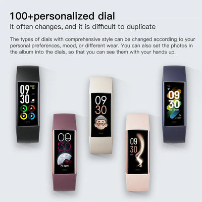 Amoled Display 1.1 Inch Women Smart Bracelet Fitness Band Watch New In Women'S Watches Pedometers For Walking For Oppo Phone