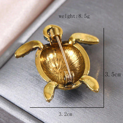 1PC Women's European and American Trend Personalized Turtle Shaped Brooch Fashion Dressing Banquet Party Festival Gift 7400