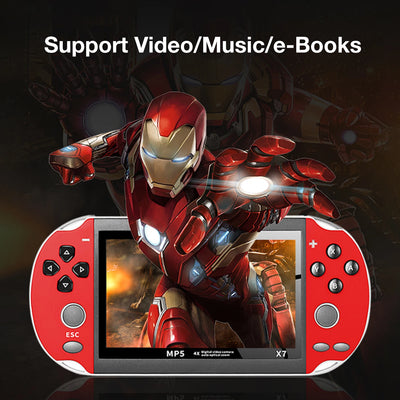 X7 Dual Joystick Handheld Game Console 4.3 Inch HD Large Screen Supports 12 Emulator Games Built-in 10000 Games