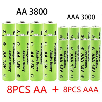1.5V AA + AAA NI MH Rechargeable AA Battery AAA Alkaline 2100-3000mah For Torch Toys Clock MP3 Player Replace Ni-Mh Battery