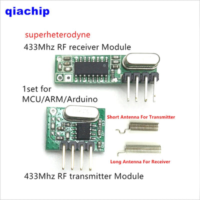 1Pcs 433 Mhz Superheterodyne RF Receiver and Transmitter Module For Arduino Uno Wireless Module Diy Kit 433Mhz Remote Control