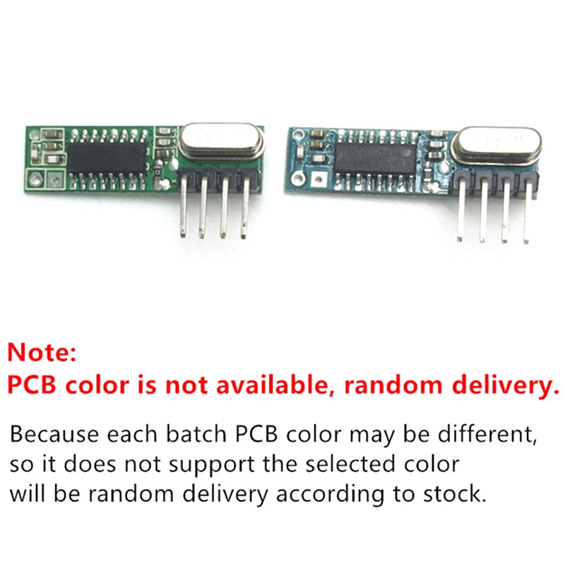 1Pcs 433 Mhz Superheterodyne RF Receiver and Transmitter Module For Arduino Uno Wireless Module Diy Kit 433Mhz Remote Control