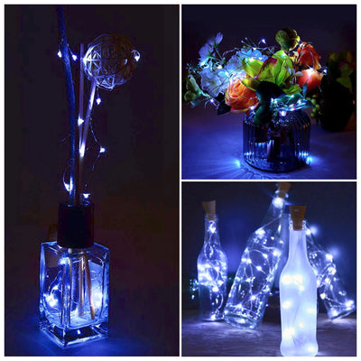LED Solar Powered Bottle Stopper Light String Solar Outdoor Lights Garland Room Decoration Party Xmas Tree Wedding Decor