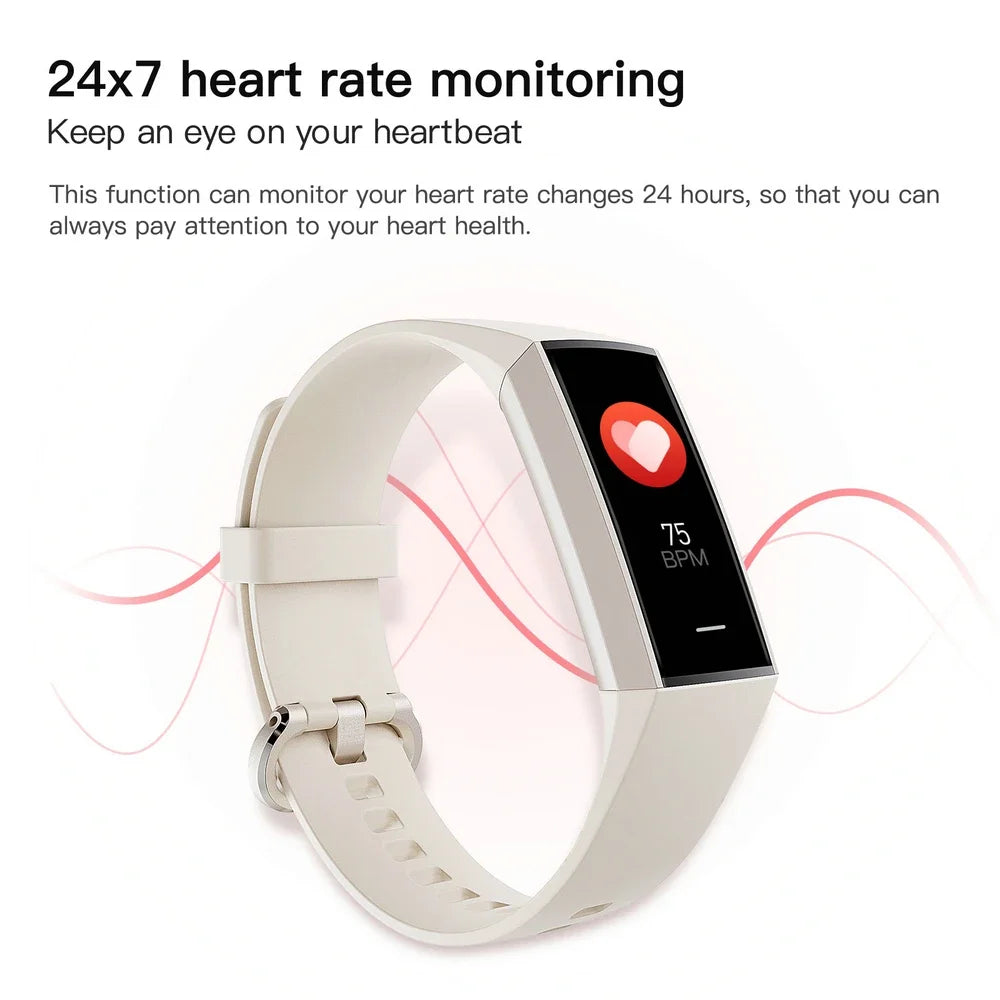 Amoled Display 1.1 Inch Women Smart Bracelet Fitness Band Watch New In Women'S Watches Pedometers For Walking For Oppo Phone