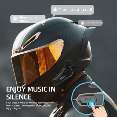 1/2Pcs Bluetooth Motorcycle Helmet Intercom Headset for 2 Rider intercomunicador Moto Wireless Interphone Noice Reduction