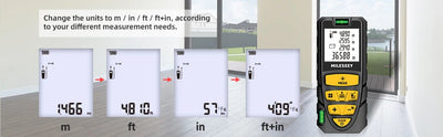 MILESEEY Laser Distance Meter S2 40M 60M 80M 100M 120M Laser Rangefinder,Trenas a Laser with Multi Measurement Function