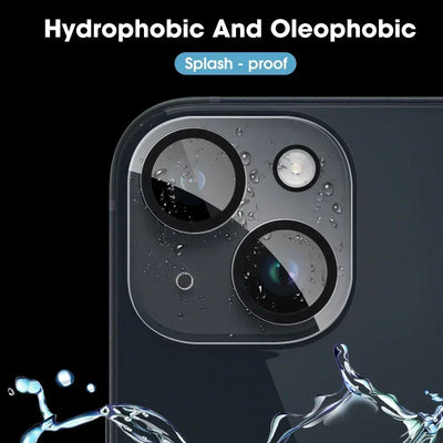 1-5Pcs Tempered Glass for iPhone 16 15 14 13 Pro Max Plus Mini Camera Lens Protector Black Circle Protective Lens Film Cover