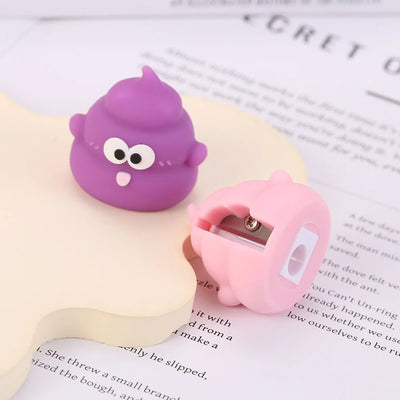 1pcs Creative Mini Cute Poop Pencil Sharpener for Elementary School Students Convenient Pencil Sharpener Children's Reward Gift