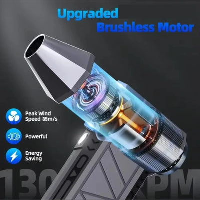 130000 RPM Mini Air Blower Handheld Electric Turbo Jet Fan Brushless Motor Violent Blower Wind Speed 52m/s Industrial Duct Fan