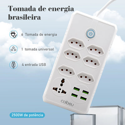 Extension Outlet, Line Filter, Power Extension, USB Socket, Plug, Water Plug, Brazil Line Filter, 100-220V,10A