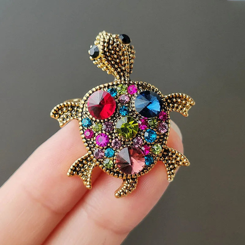 1PC Women's European and American Trend Personalized Turtle Shaped Brooch Fashion Dressing Banquet Party Festival Gift 7400