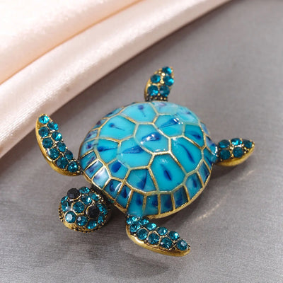 1PC Women's European and American Trend Personalized Turtle Shaped Brooch Fashion Dressing Banquet Party Festival Gift 7400