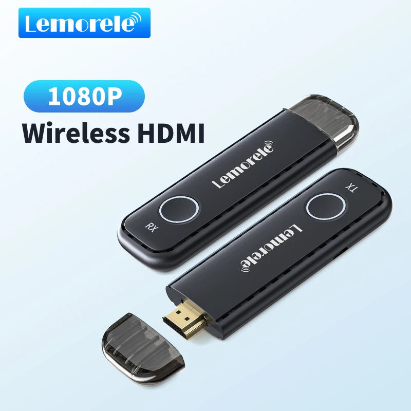 Lemorele 1080P HDMI Wireless Transmitter Receiver Wireless HDMI Video Extender kit Adapter for Laptop TV Projector Monitor