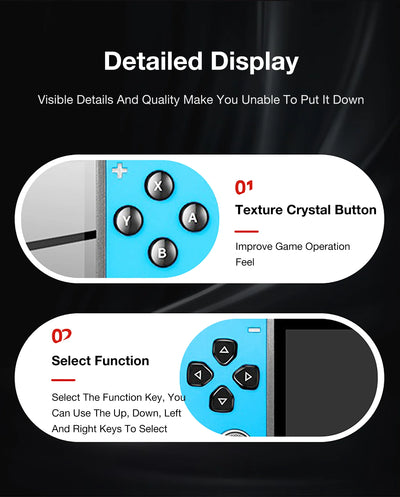 X7 Dual Joystick Handheld Game Console 4.3 Inch HD Large Screen Supports 12 Emulator Games Built-in 10000 Games