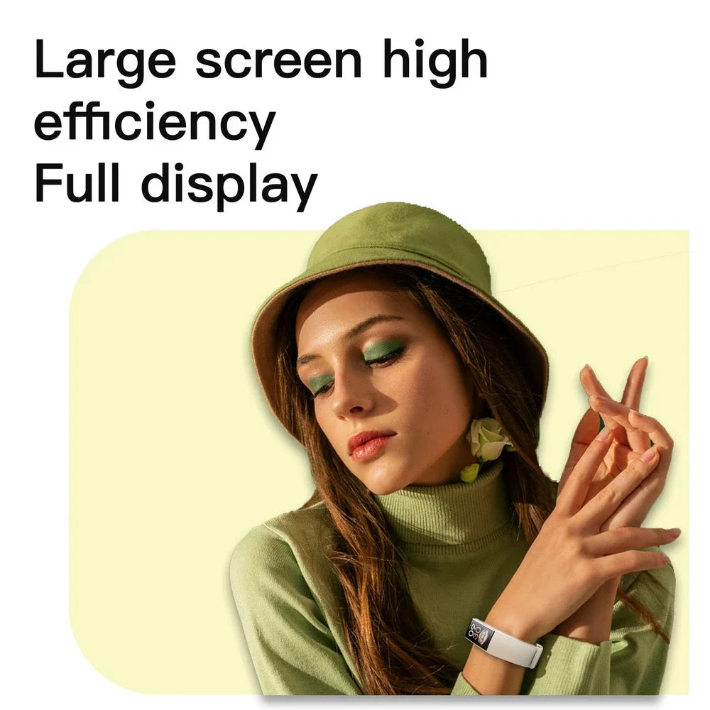 Amoled Display 1.1 Inch Women Smart Bracelet Fitness Band Watch New In Women'S Watches Pedometers For Walking For Oppo Phone