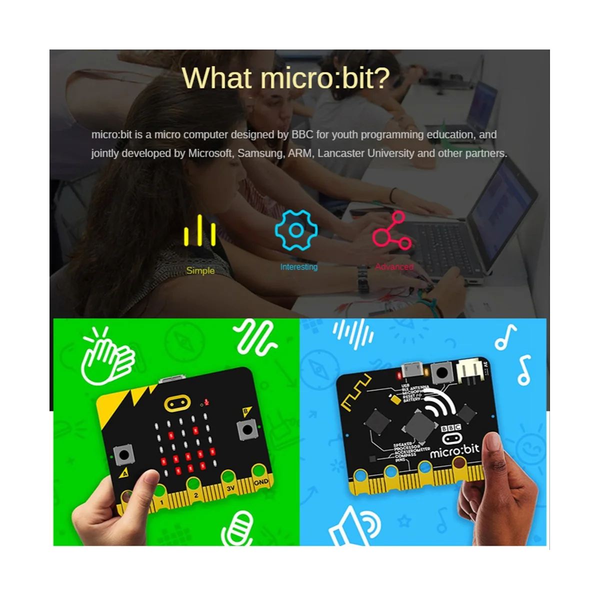 Bbc Microbit V2.0 Motherboard an Introduction To Graphical Programming in Python for Primary and Secondary Schools