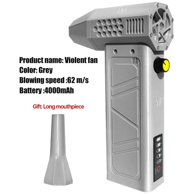 130000 RPM Mini Air Blower Handheld Electric Turbo Jet Fan Brushless Motor Violent Blower Wind Speed 52m/s Industrial Duct Fan