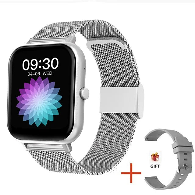2024 New Smart Watch Men Women for Android IOS Heart Rate Blood Pressure Fitness Tracker Bluetooth Call Women Smartwatch Man