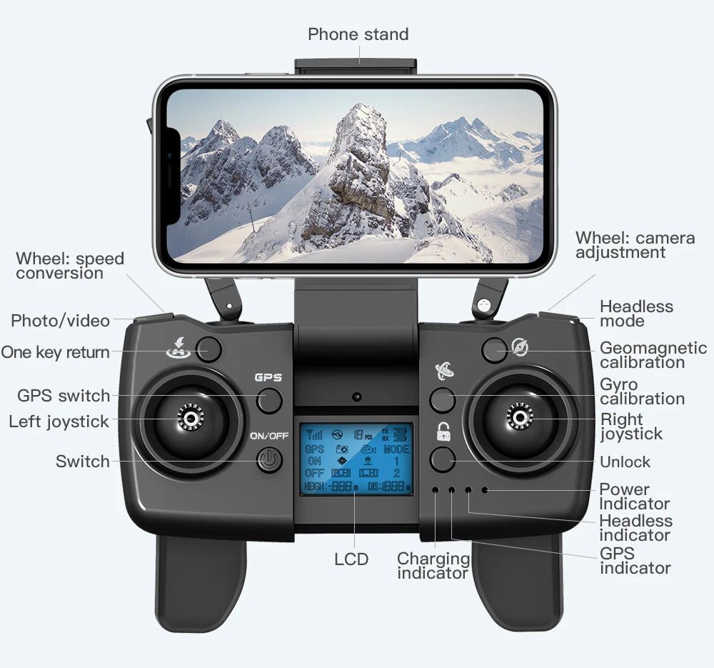L900 Pro GPS Drone 4K Professional HD Dual Camera 5G Wifi Photography Brushless Foldable Quadcopter RC Distance 1.2KM Dron Toy