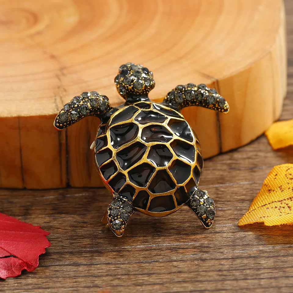 1PC Women's European and American Trend Personalized Turtle Shaped Brooch Fashion Dressing Banquet Party Festival Gift 7400