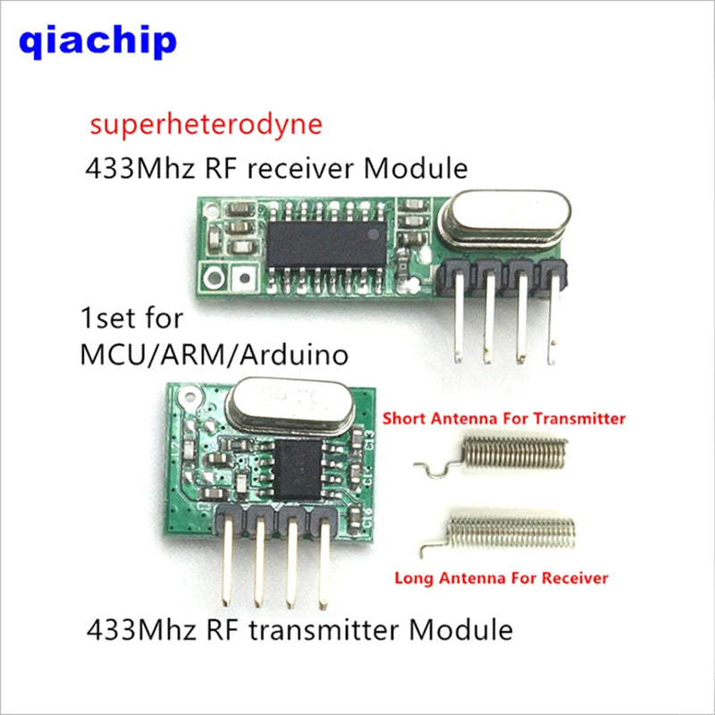 1Pcs 433 Mhz Superheterodyne RF Receiver and Transmitter Module For Arduino Uno Wireless Module Diy Kit 433Mhz Remote Control