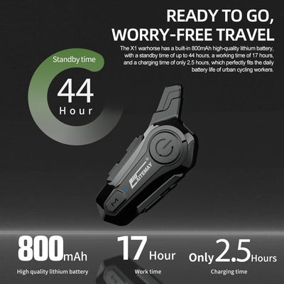 1/2Pcs Bluetooth Motorcycle Helmet Intercom Headset for 2 Rider intercomunicador Moto Wireless Interphone Noice Reduction