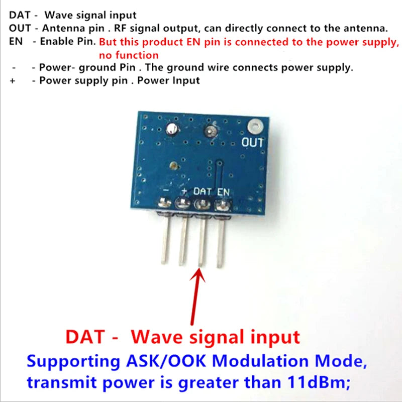 1Pcs 433 Mhz Superheterodyne RF Receiver and Transmitter Module For Arduino Uno Wireless Module Diy Kit 433Mhz Remote Control